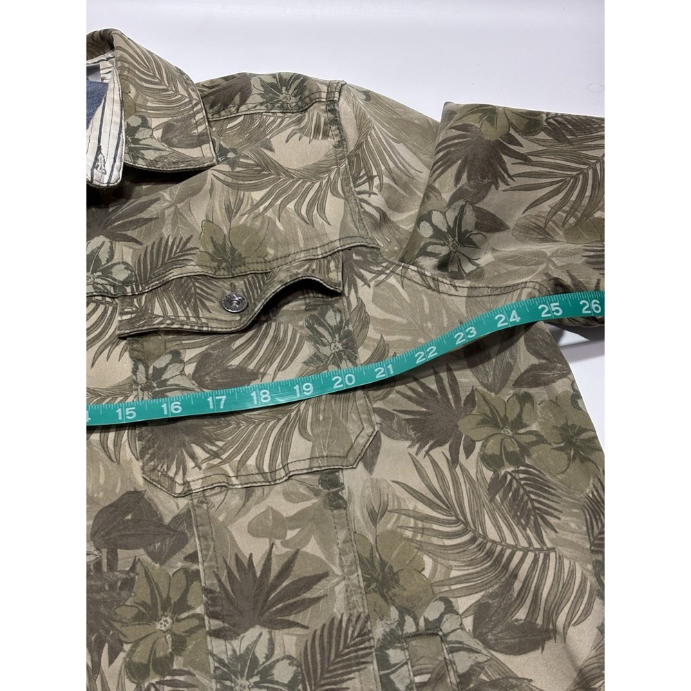 Tommy Bahama Mens XXLT Tea Leaf Camo Print Trucker Jacket Olive Green Safari - Picture 9 of 11